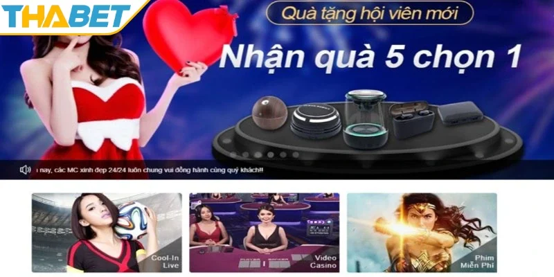 Khuyến mãi Thabet tặng quà 1 trong 5 hấp dẫn