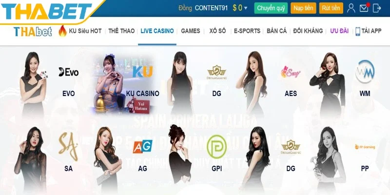 Sòng casino live đẳng cấp